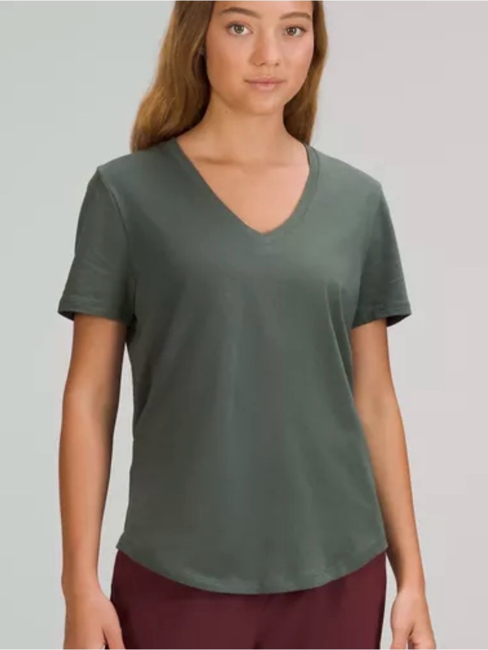 lululemon athletica love V-Neck Short Sleeve Tee - Olive Green